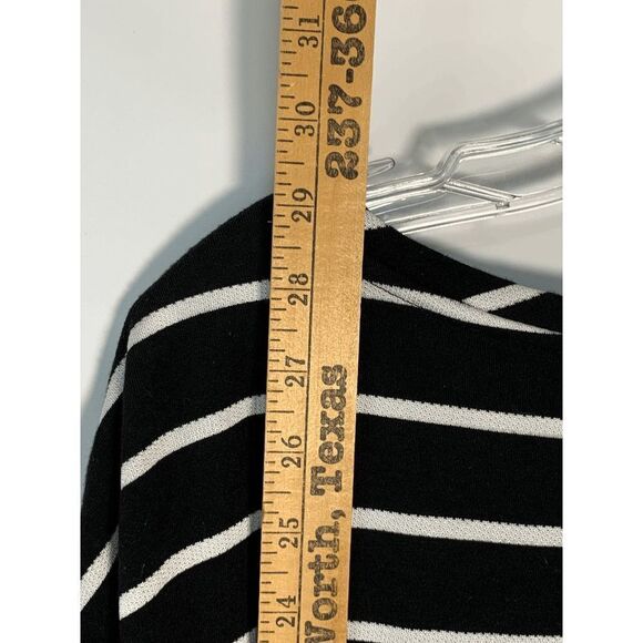 Chico's Women's Striped 3/4 Dolman Sleeve Round Neck Pullover T-Shirt 8/10 P - Picture 8 of 12